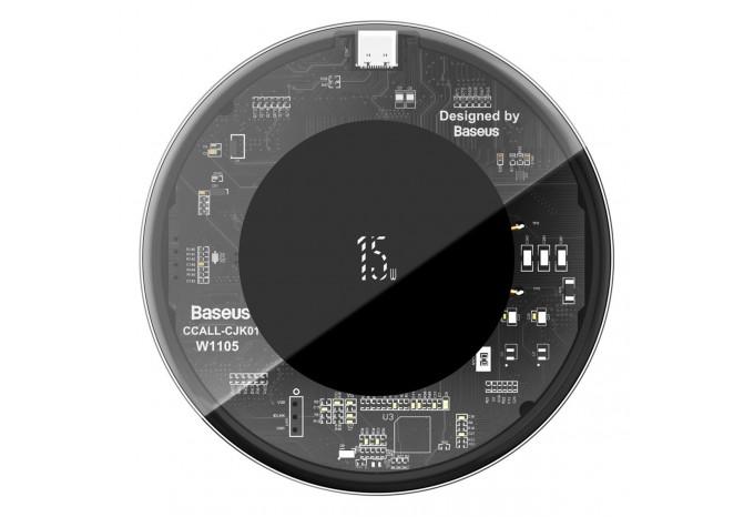 Беспроводная зарядка прозрачная для iPhone Baseus Simple Wireless Charger Updated Version WXJK-BA02